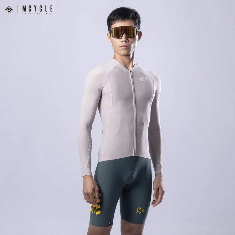 Load image into Gallery viewer, Mcycle Solid Color Men&#39;s Long Sleeve Cycling Jersey Anti UV 50+ MY356
