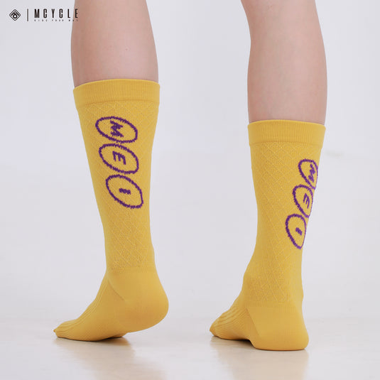 MCYCLE Unisex High-Elastic Athletic Knitted Cycling Socks - MP059 Dopamine Series