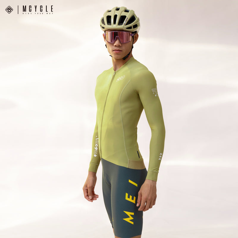 Load image into Gallery viewer, Mcycle Solid Color Men&#39;s Long Sleeve Cycling Jersey Anti UV 50+ MY356
