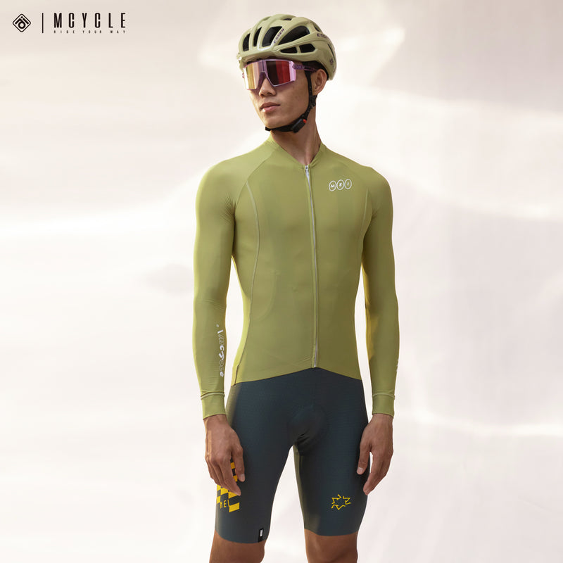 Load image into Gallery viewer, Mcycle Solid Color Men&#39;s Long Sleeve Cycling Jersey Anti UV 50+ MY356

