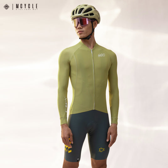 Mcycle Solid Color Men's Long Sleeve Cycling Jersey Anti UV 50+ MY356