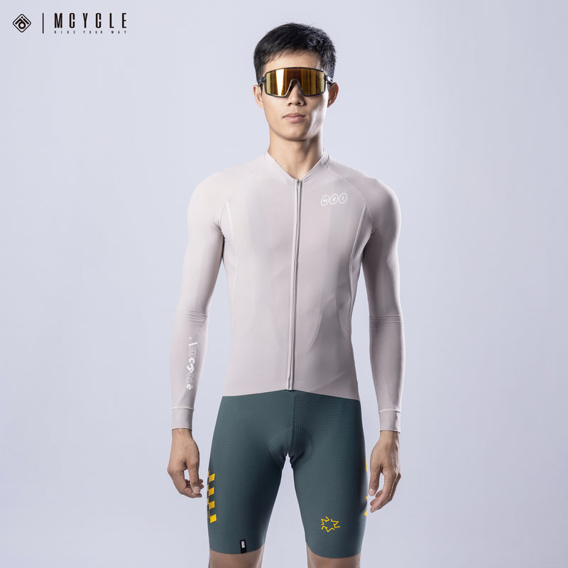 Load image into Gallery viewer, Mcycle Solid Color Men&#39;s Long Sleeve Cycling Jersey Anti UV 50+ MY356
