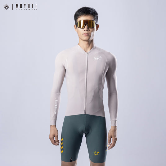 Mcycle Solid Color Men's Long Sleeve Cycling Jersey Anti UV 50+ MY356