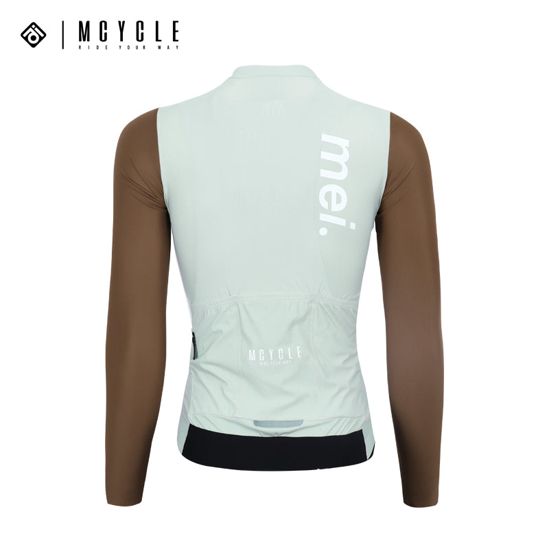 Load image into Gallery viewer, Mcycle Woman Contrast Sold Color Long Sleeve Cycling Jersey MY249W
