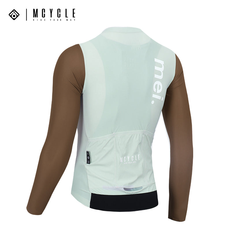 Load image into Gallery viewer, Mcycle Woman Contrast Sold Color Long Sleeve Cycling Jersey MY249W
