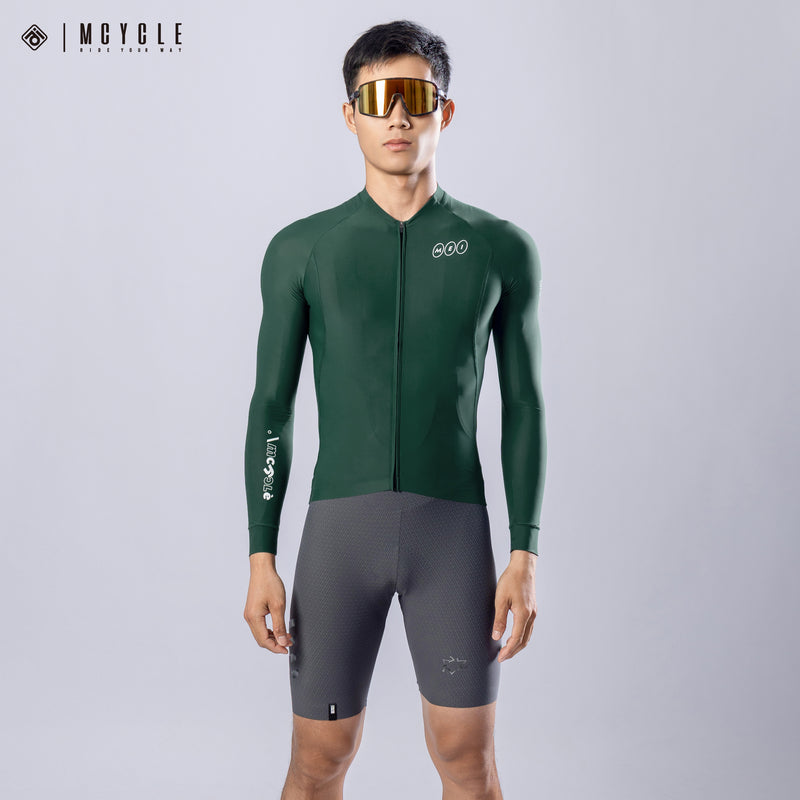 Load image into Gallery viewer, Mcycle Solid Color Men&#39;s Long Sleeve Cycling Jersey Anti UV 50+ MY356

