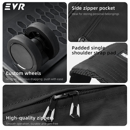 EVR Padded Rolling Bicycle Travel Bag | Air‑Friendly Bike Transport Case