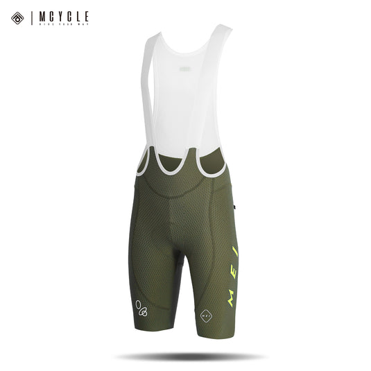 Mcycle Men's Cycling Bib Shorts with High-Perf Elastic Interface Pads MK102