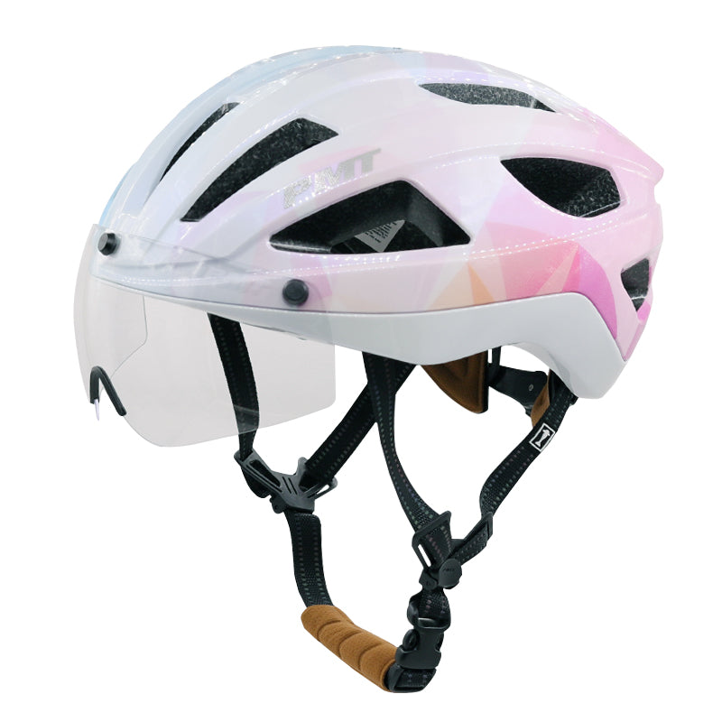 Load image into Gallery viewer, PMT Golf Cycling Helmet with Magnetic Photochromic Sunglasses
