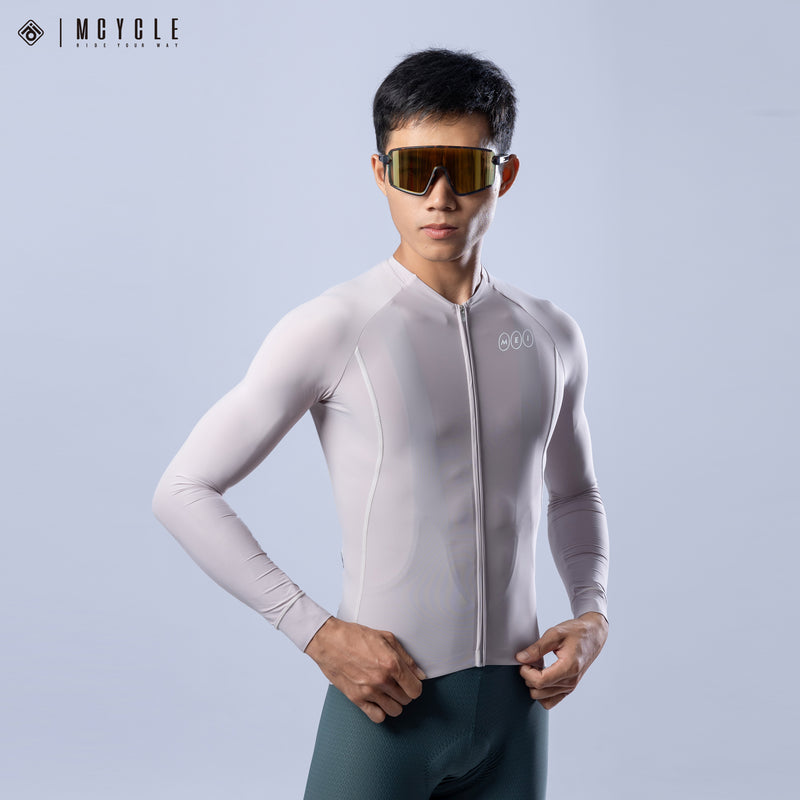 Load image into Gallery viewer, Mcycle Solid Color Men&#39;s Long Sleeve Cycling Jersey Anti UV 50+ MY356
