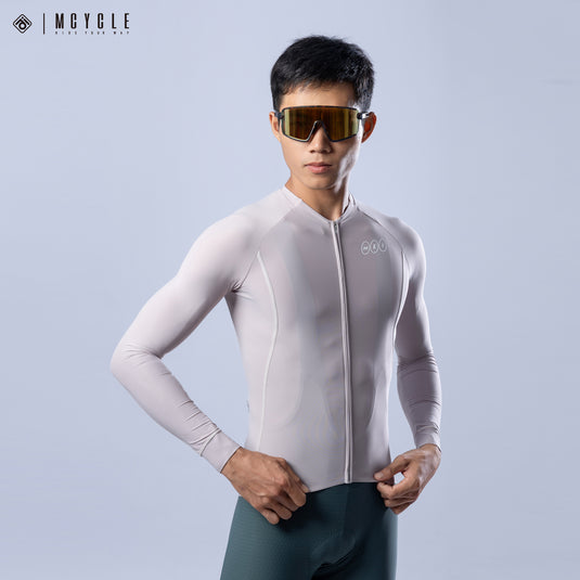 Mcycle Solid Color Men's Long Sleeve Cycling Jersey Anti UV 50+ MY356