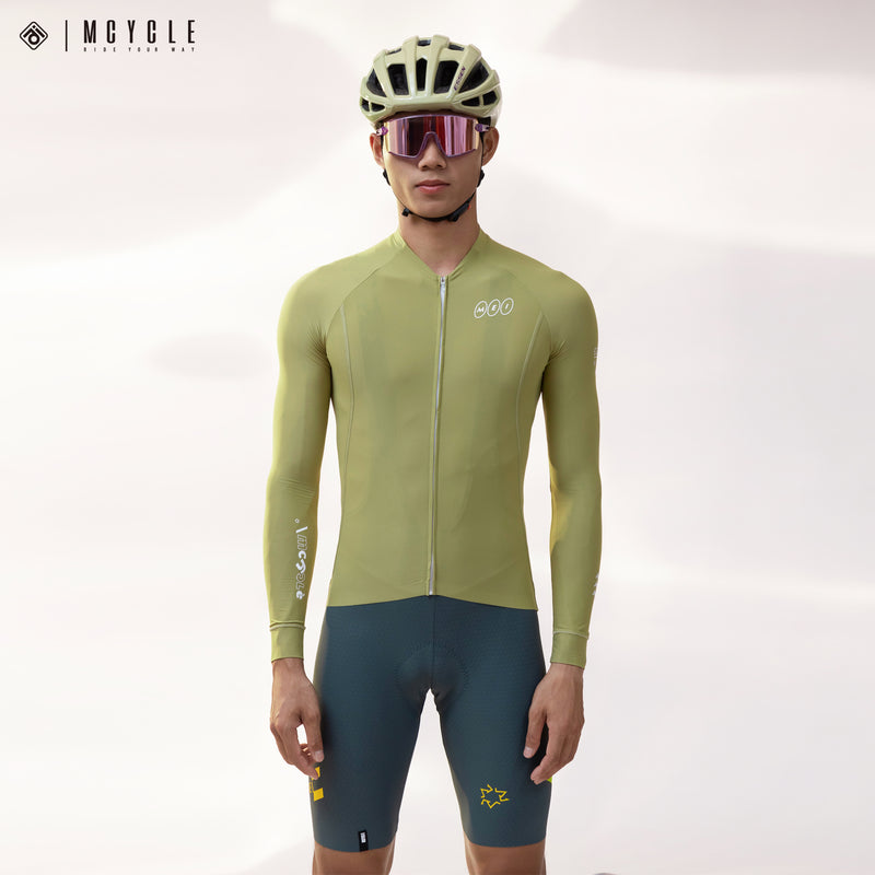 Load image into Gallery viewer, Mcycle Solid Color Men&#39;s Long Sleeve Cycling Jersey Anti UV 50+ MY356
