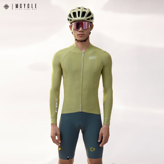 Mcycle Solid Color Men's Long Sleeve Cycling Jersey Anti UV 50+ MY356
