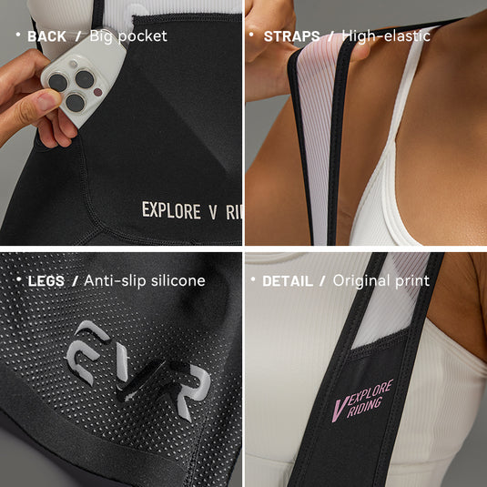EVR Women’s Pro Cycling Bib Shorts – 2428 (Powered by Elastic Interface®)