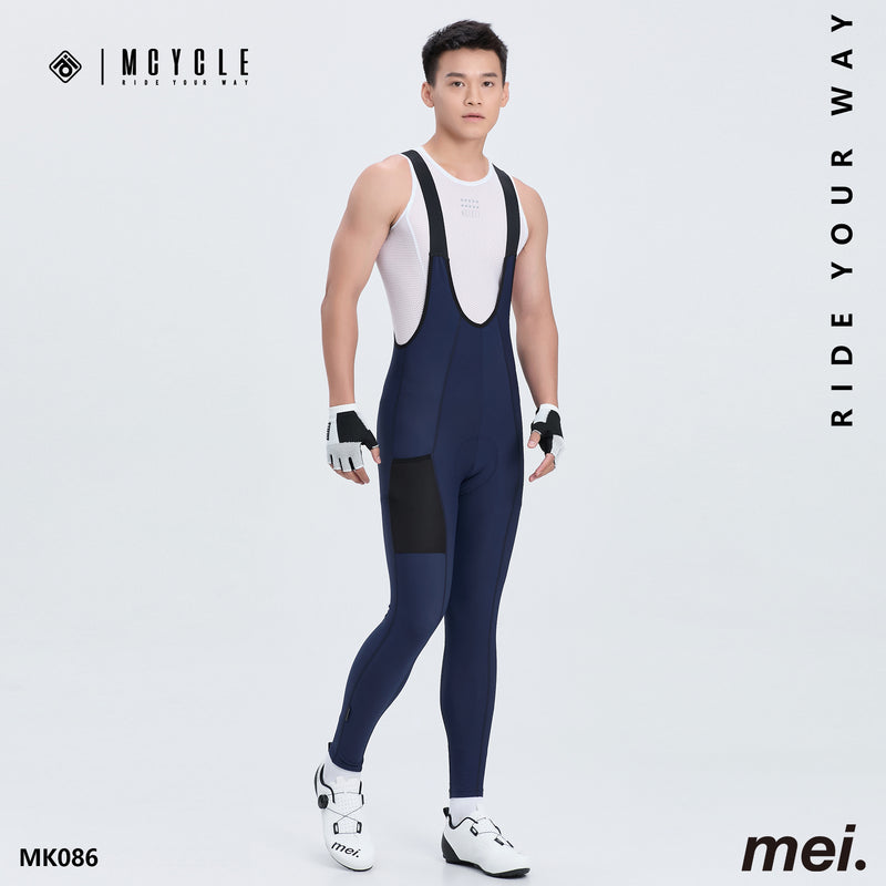 Load image into Gallery viewer, Mcycle Men&#39;s Cycling Thermal Bib Tight with Pocket MK086
