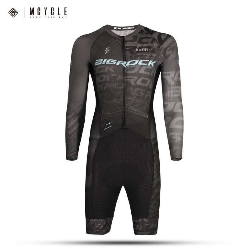 Load image into Gallery viewer, Mcycle Bigrock Men&#39;s  Long Sleeve Skinsuit with Italy Elastic Interfac Pad MY369
