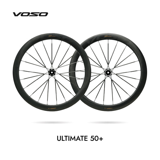 SCOM VOSO Lite Ultimate 50+ Carbon Spoke Road Bike Disc Brake Wheelset | Tubeless & Clincher Compatible