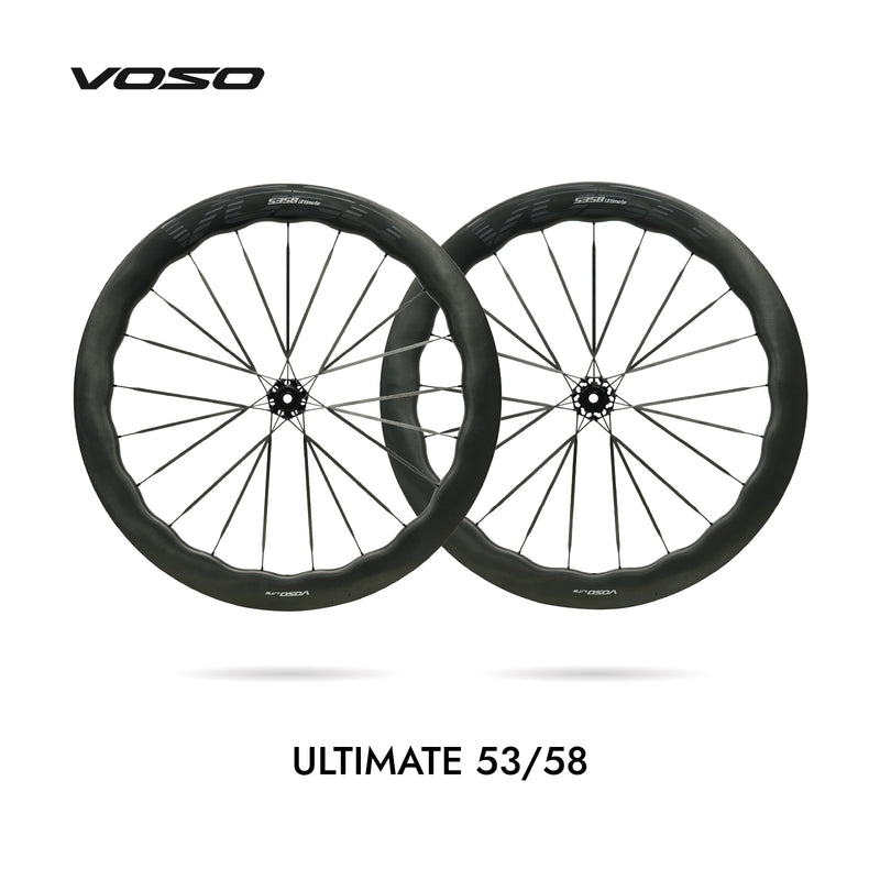 Load image into Gallery viewer, SCOM VOSO Lite Ultimate Undulating Carbon Road Bike Wheels Disc Brake Wheelset
