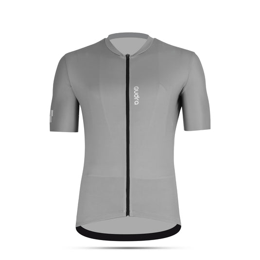 Qudra Cycling Jersey and Bib Tights Top with Short Pants Grey 059