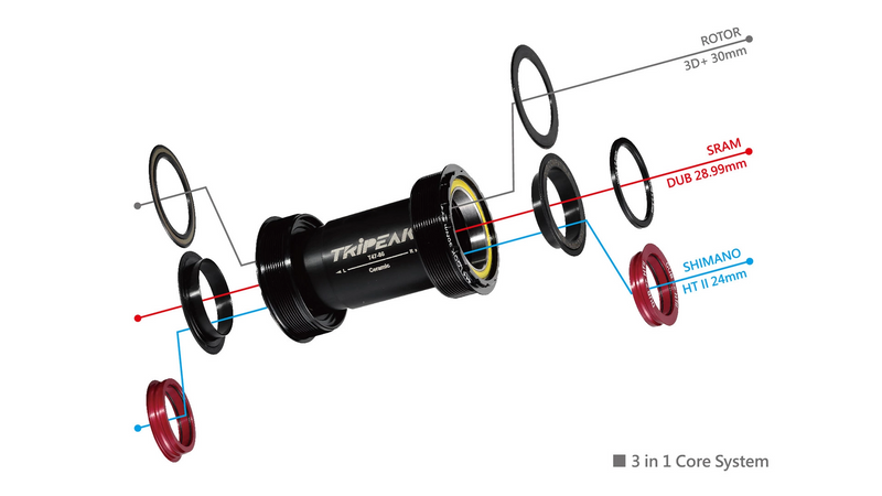 Load image into Gallery viewer, TRiPEAK PF30 68mm 3-in-1 Bottom Bracket G5 Ceramic Bearing
