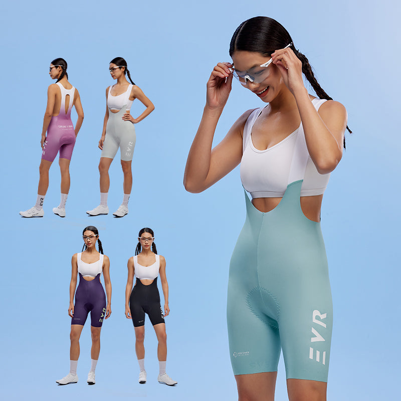 Load image into Gallery viewer, EVR Women’s DISCOVER One-Piece Pro Bib Shorts – 2506 (Powered by Dolomiti®)
