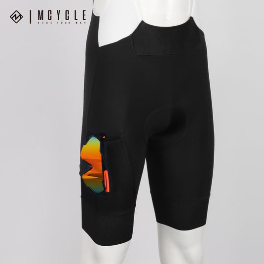 Mcycle Man Cycling Bib Shorts with Right Leg Pocket MK047