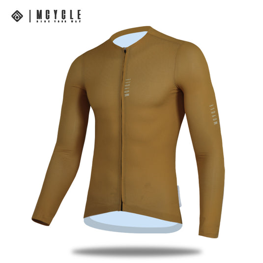 Mcycle Man Solid Color Bamoo Fiber Long Sleeve Cycling Jersey MY242