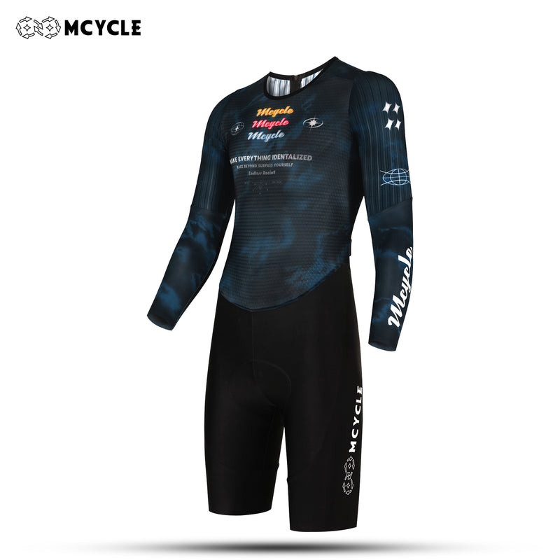 Load image into Gallery viewer, MCYCLE Unisex Time‑Trial TT Skinsuit | Aero One‑Piece Race Cycling Suit with Italy Elastic Interfac Pad MY414
