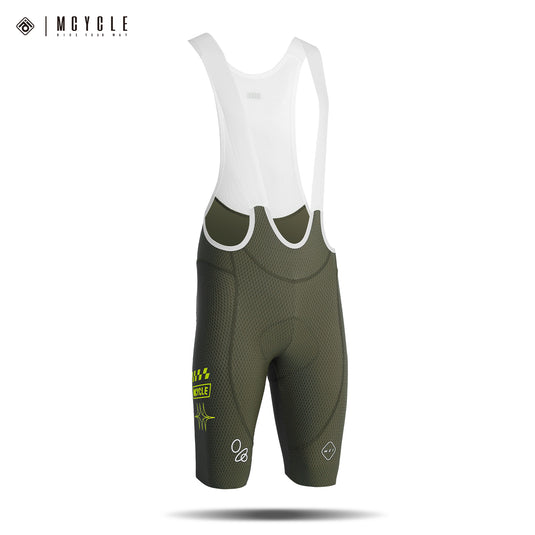 Mcycle Men's Cycling Bib Shorts with High-Perf Elastic Interface Pads MK102