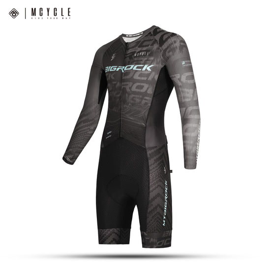 Mcycle Bigrock Men's  Long Sleeve Skinsuit with Italy Elastic Interfac Pad MY369