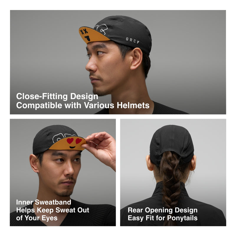 Load image into Gallery viewer, GRC Emoji Cycling Cap - Expressive Performance Headwear 1216
