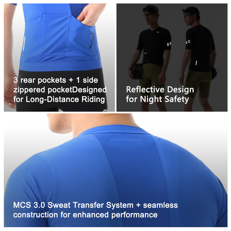 Load image into Gallery viewer, GRC Men's NEW TECH Short Sleeve Race Fit Cycling Jersey 1529
