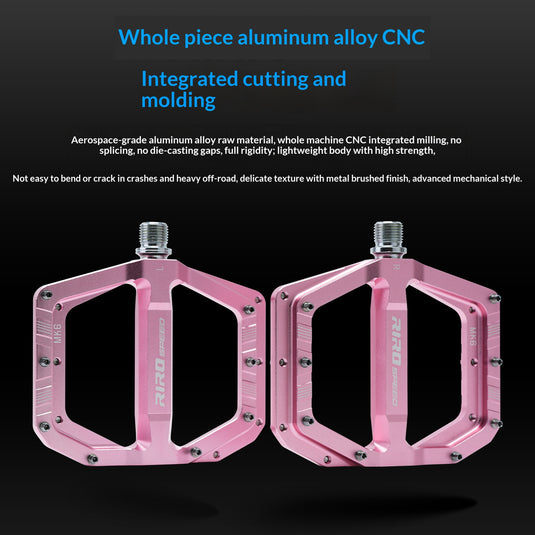 RIRO MK6 CNC Aluminum Flat Pedals | Mountain Bike / Folding Bike / Urban Commuter Pedals K60