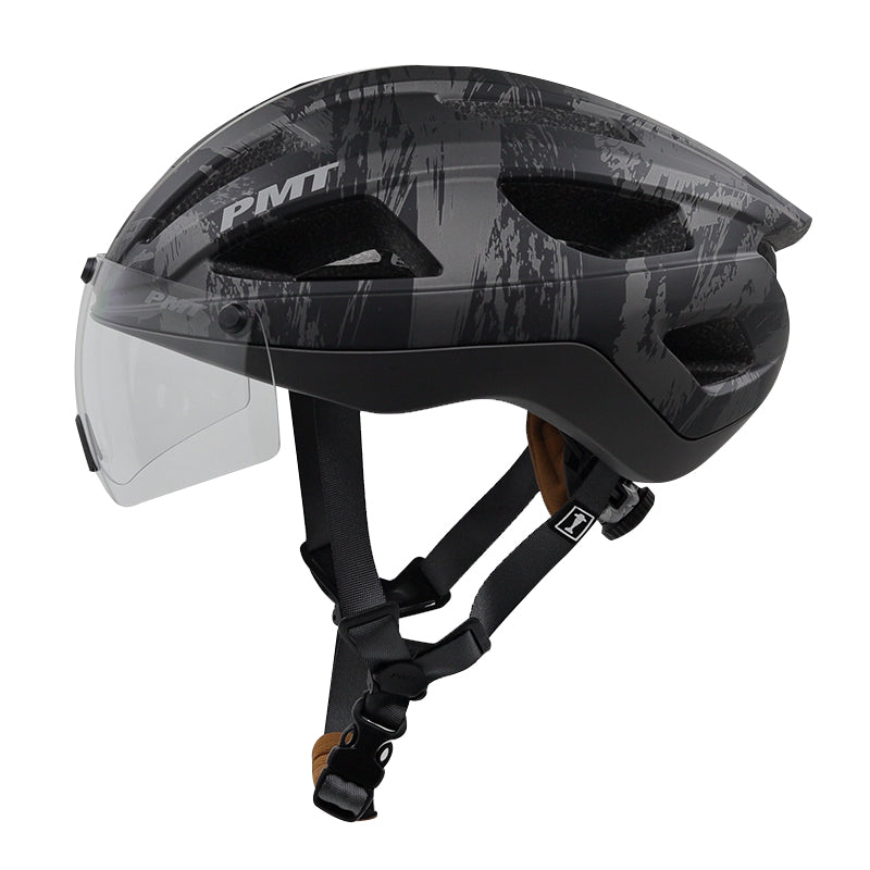 Load image into Gallery viewer, PMT Golf Cycling Helmet with Magnetic Photochromic Sunglasses
