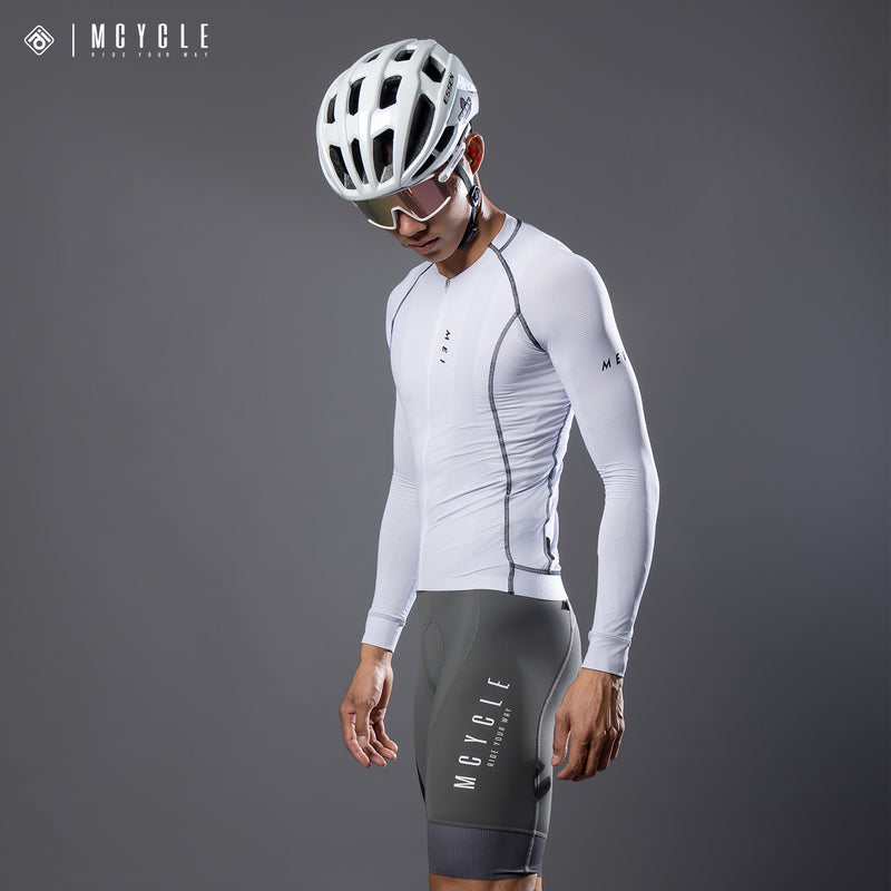 Load image into Gallery viewer, Mcycle Solid Color Pro Men&#39;s Long Sleeve Cycling Jersey MY341
