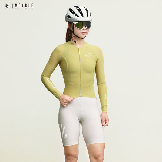 Mcycle Solid Color Women's Long Sleeve Cycling Jersey Anti UV 50+ MY356W
