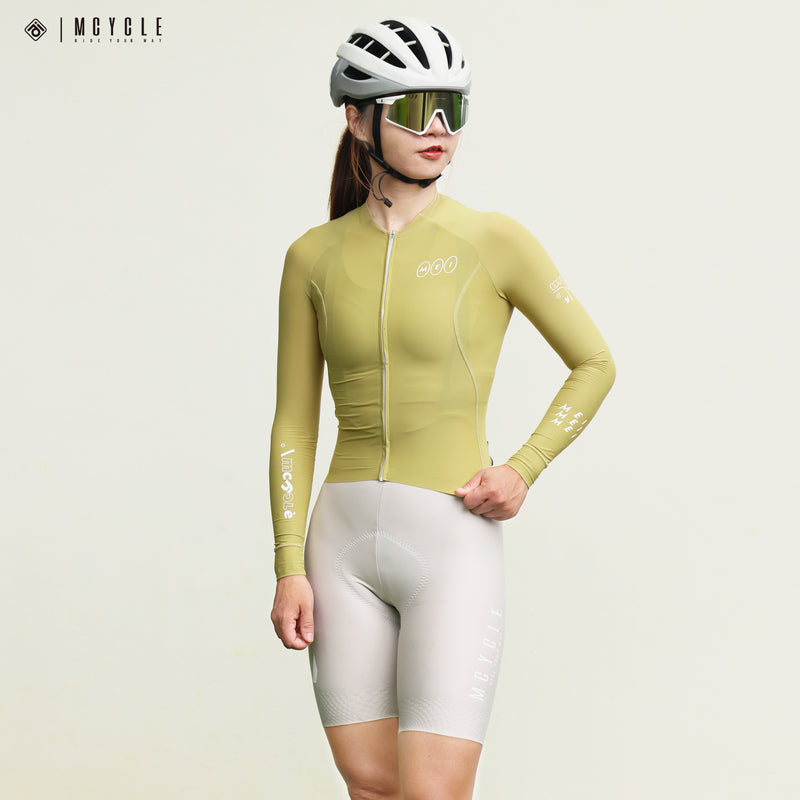 Load image into Gallery viewer, Mcycle Solid Color Women's Long Sleeve Cycling Jersey Anti UV 50+ MY356W
