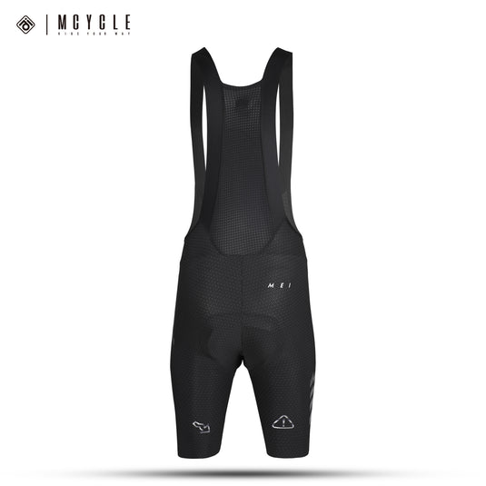 Mcycle Men's Cycling Bib Shorts with Elastic Interface Pads MK100
