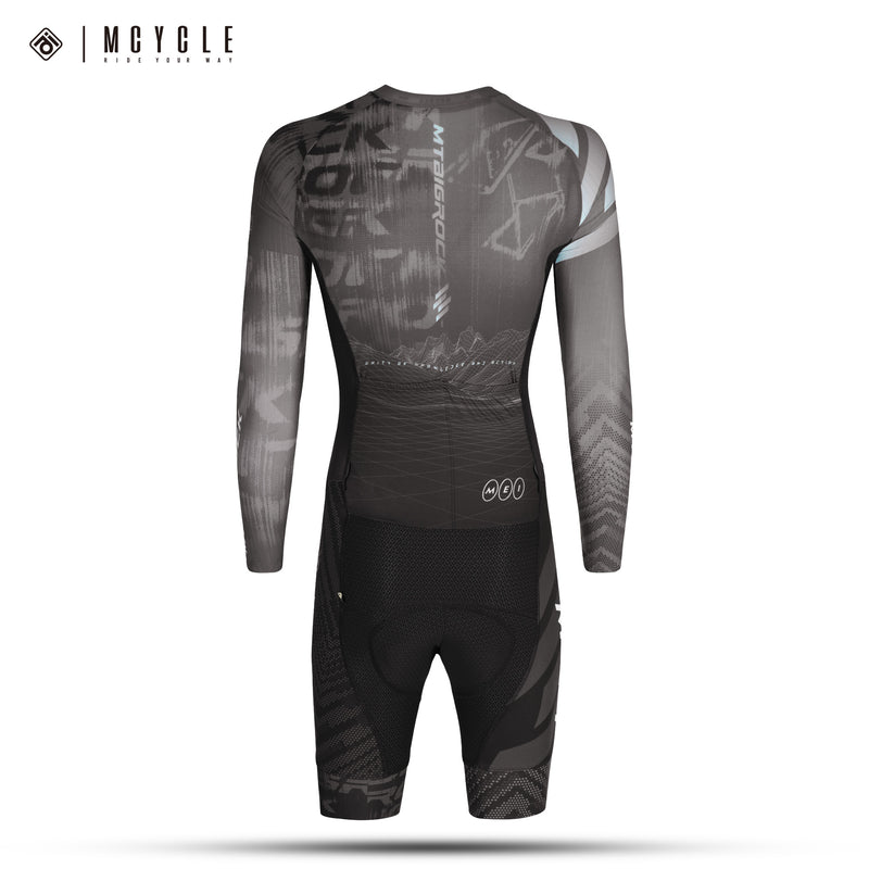 Load image into Gallery viewer, Mcycle Bigrock Men&#39;s  Long Sleeve Skinsuit with Italy Elastic Interfac Pad MY369

