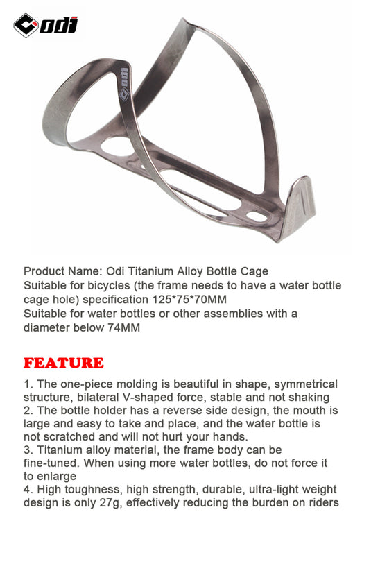 ODI TA3 Titanium Bicycle Bottle Cage