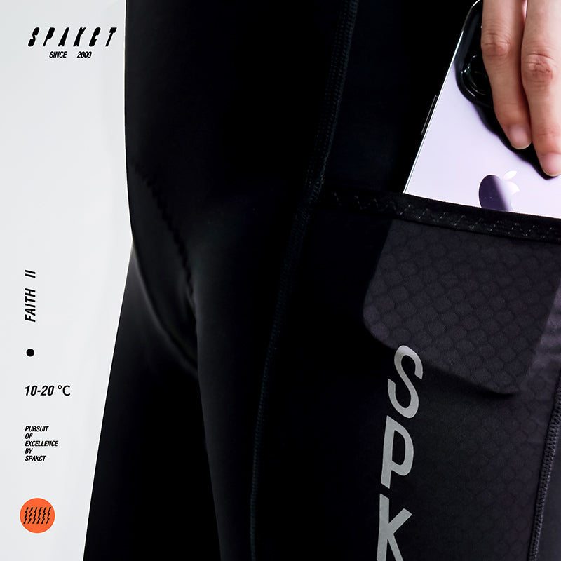 Load image into Gallery viewer, Spakct Women&#39;s Cycling Thermal Bib Tight with Pocket Black YC222010
