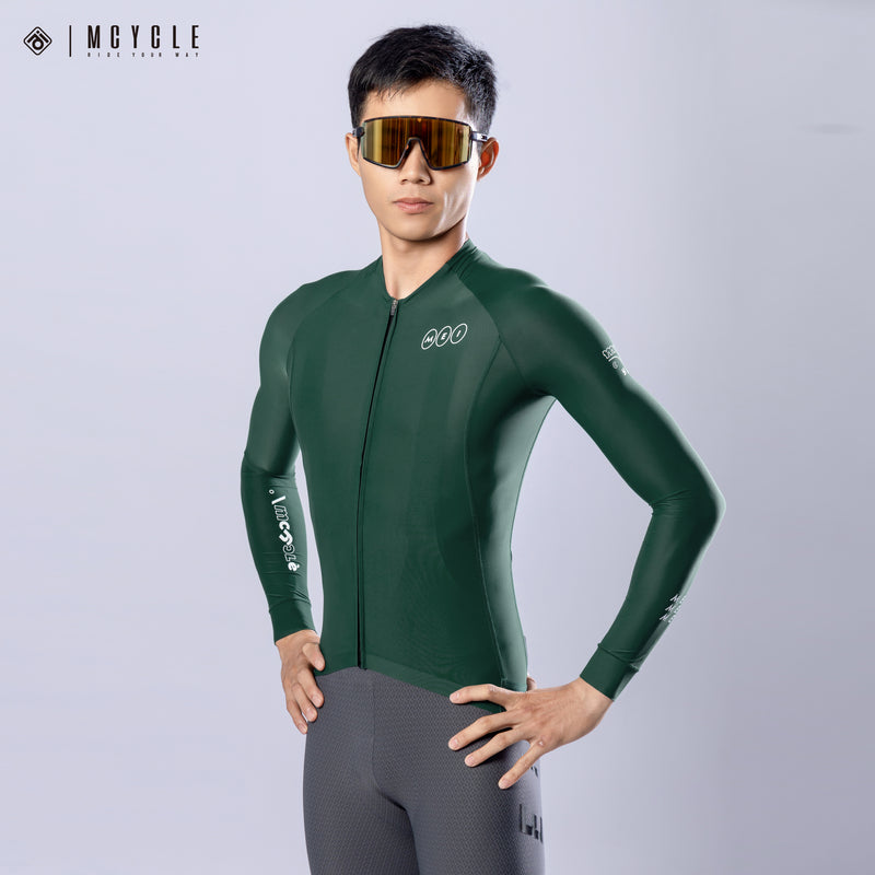 Load image into Gallery viewer, Mcycle Solid Color Men&#39;s Long Sleeve Cycling Jersey Anti UV 50+ MY356

