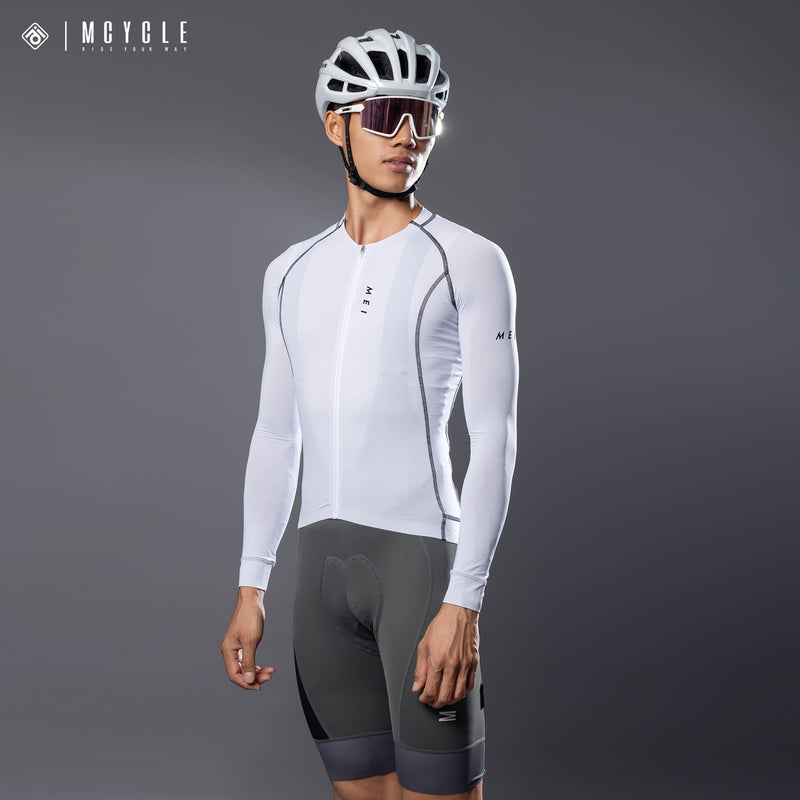 Load image into Gallery viewer, Mcycle Solid Color Pro Men&#39;s Long Sleeve Cycling Jersey MY341
