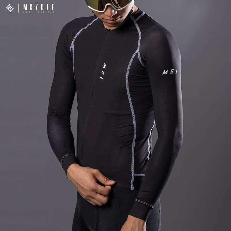 Load image into Gallery viewer, Mcycle Solid Color Pro Men&#39;s Long Sleeve Cycling Jersey MY341
