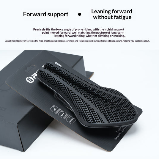 RIRO 3D Printed Carbon Fiber Triathlon TT Bicycle Saddle - Lightweight Hollow Matrix Pro Racing Seat