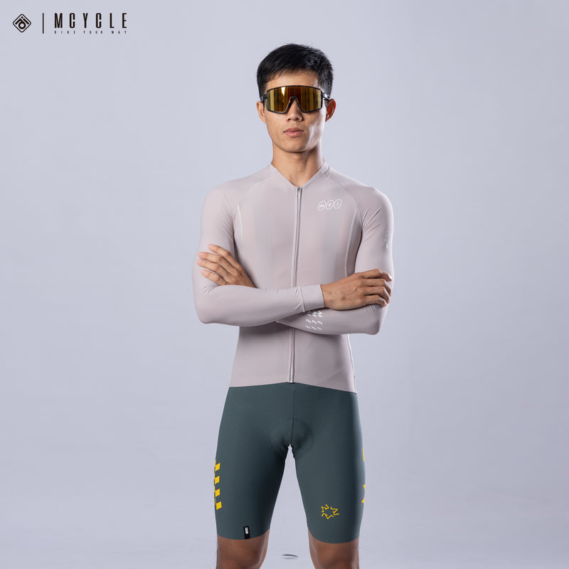 Load image into Gallery viewer, Mcycle Solid Color Men&#39;s Long Sleeve Cycling Jersey Anti UV 50+ MY356
