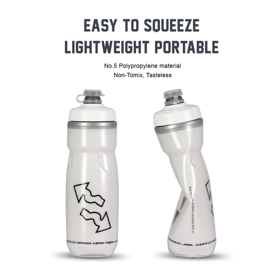 Upten Insulated Cycling Water Bottle Thermal Sport Bottle BPA-Free Leak-Proof Desig