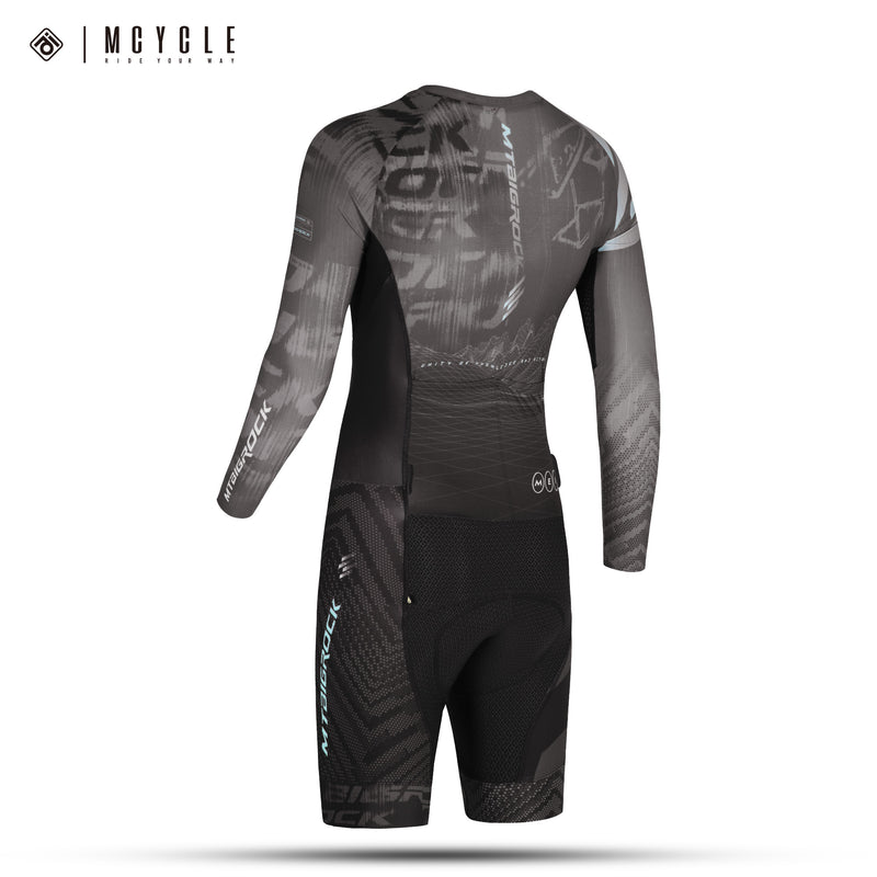 Load image into Gallery viewer, Mcycle Bigrock Men&#39;s  Long Sleeve Skinsuit with Italy Elastic Interfac Pad MY369
