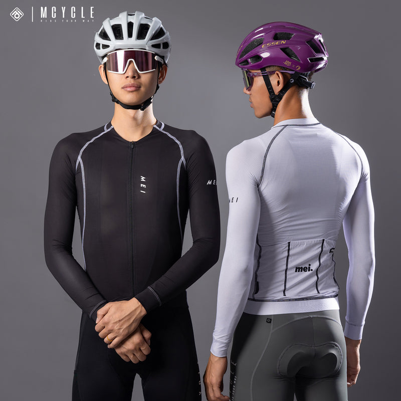 Load image into Gallery viewer, Mcycle Solid Color Pro Men&#39;s Long Sleeve Cycling Jersey MY341
