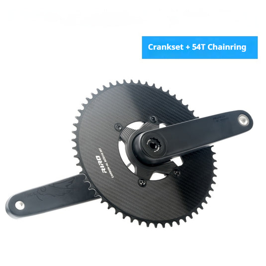 RIRO SL06 Carbon Fiber Crankset with TC4 Titanium 24mm Spindle 346g Compatible with all Shimano bottom bracket